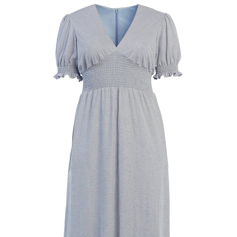 HUTCH Anthropologie Dress Light Blue Pockets Large - Picture 13 of 15